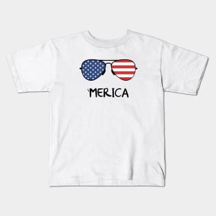 Merica, 4th Of July, America, Patriotic, Americana, Land That I Love Kids T-Shirt